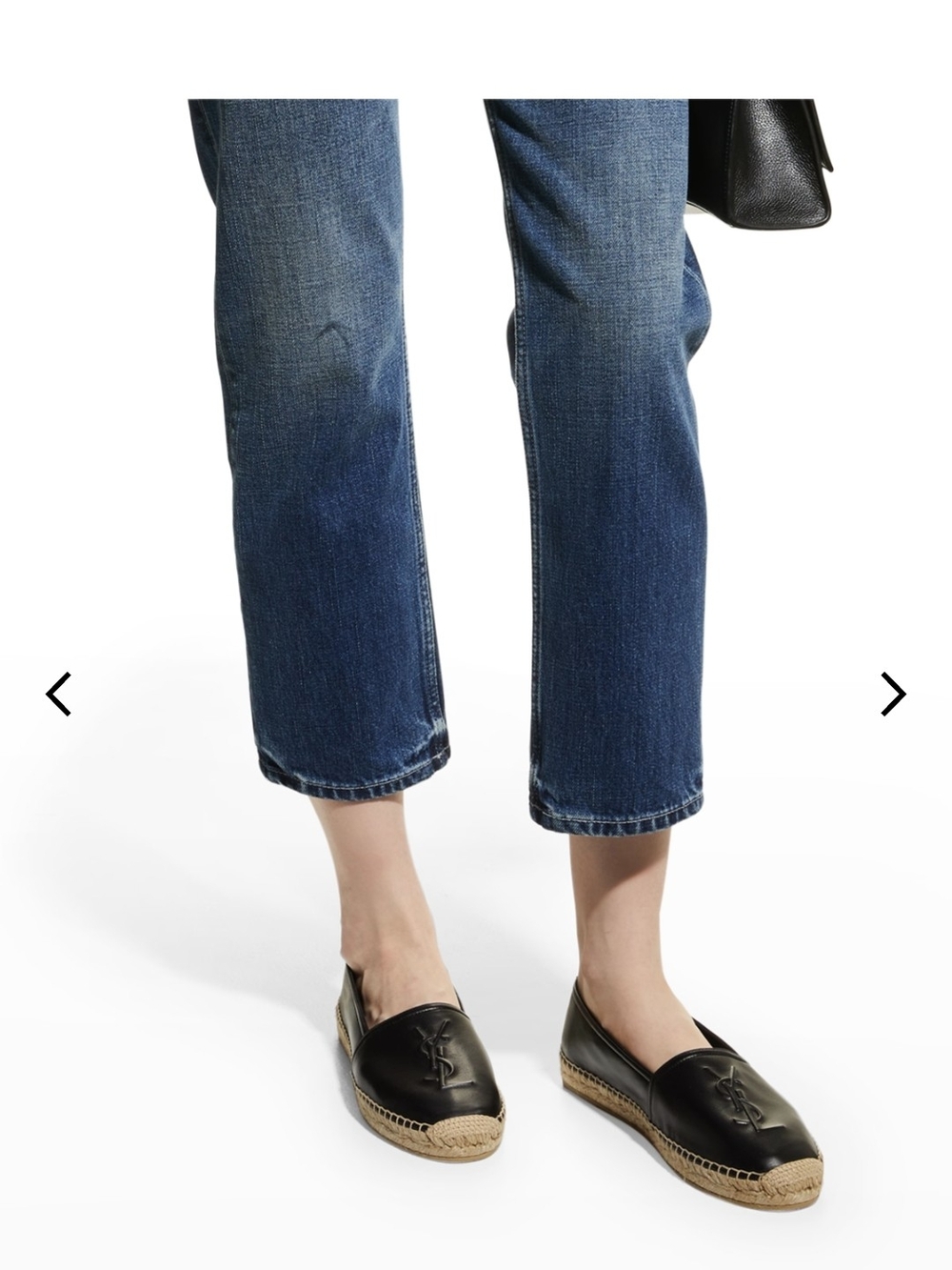 Yves Saint Laurent Dark Blue Cropped Straight Jeans